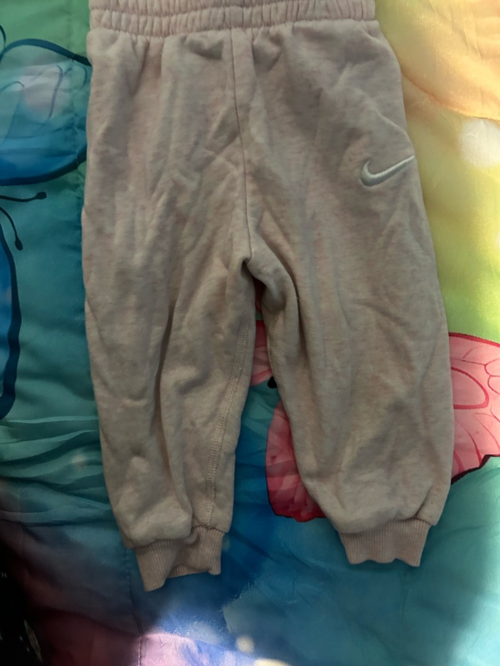 Nike Light Pink Toddler Fleece Joggers with Swoosh